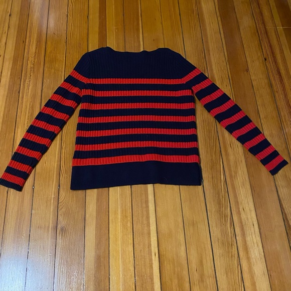 Madewell | Navy and Red Striped Sweater. Size Medium. - Picture 6 of 9